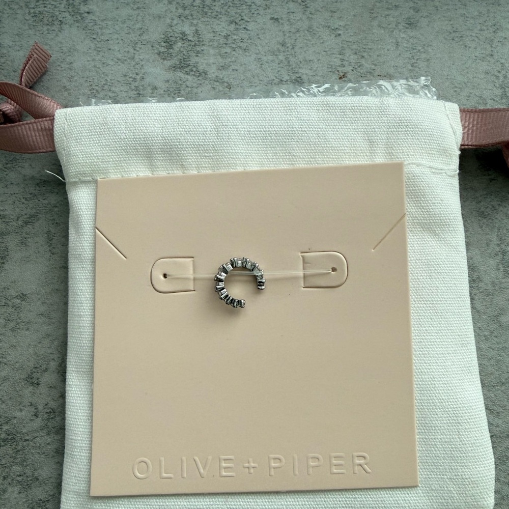 Olive + Piper Silver Hoop Earring/Ear Cuff